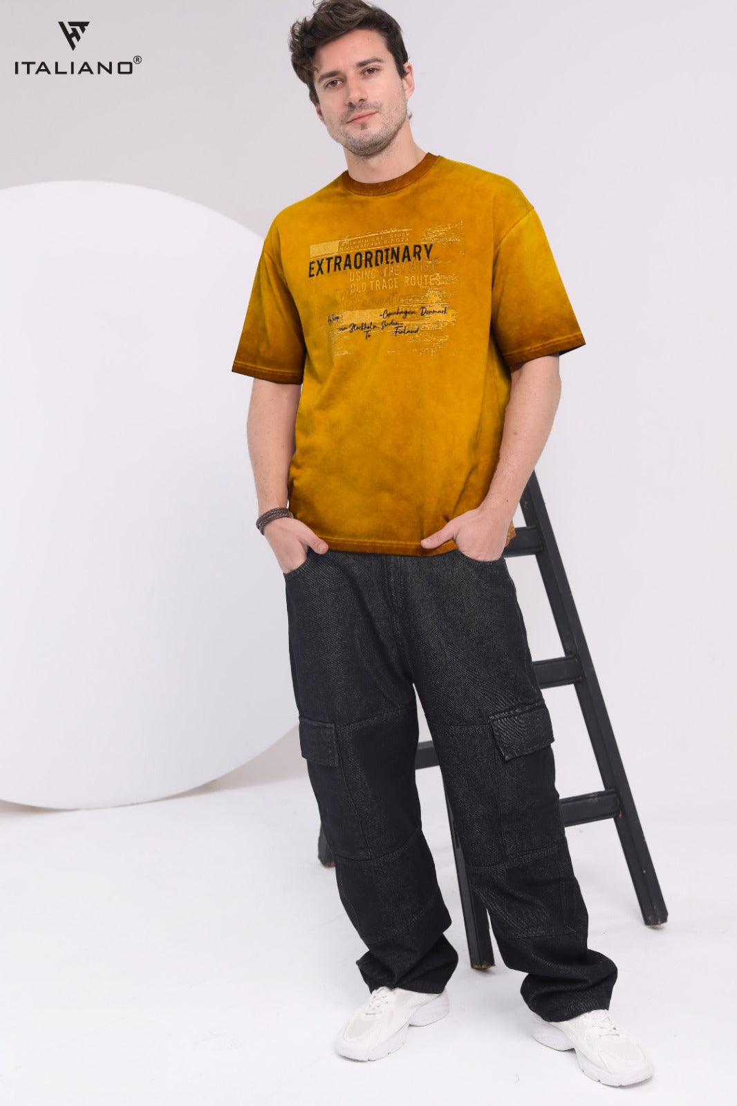 Men T-shirt Over size Italiano TS 342