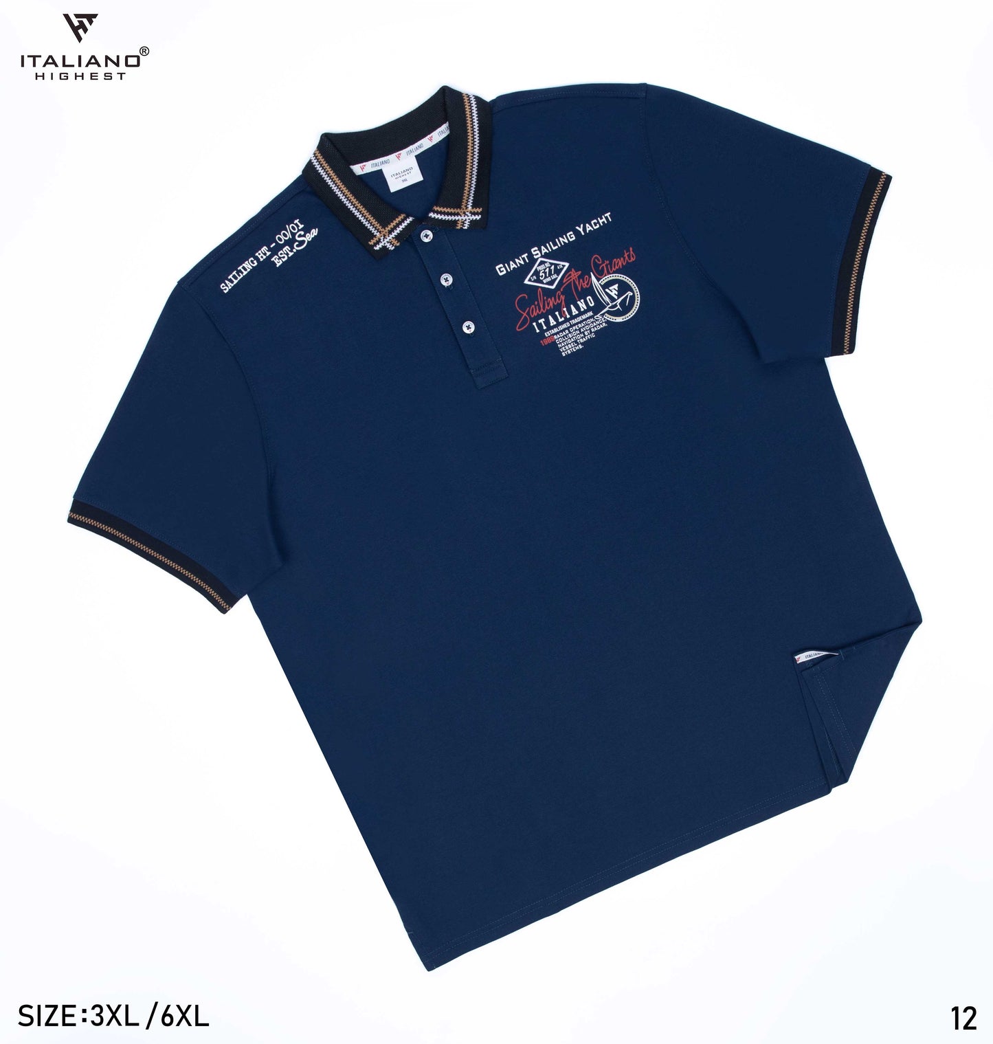 Men BigSize Polo T-Shirt Italiano ITSH012