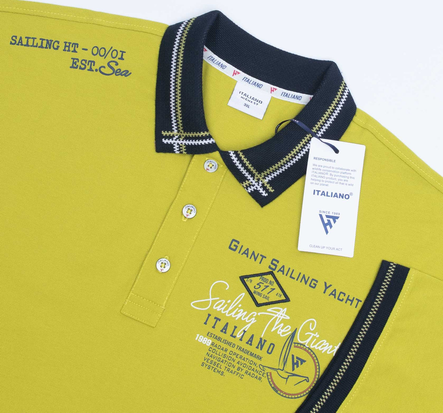 Men BigSize Polo T-Shirt Italiano ITSH012
