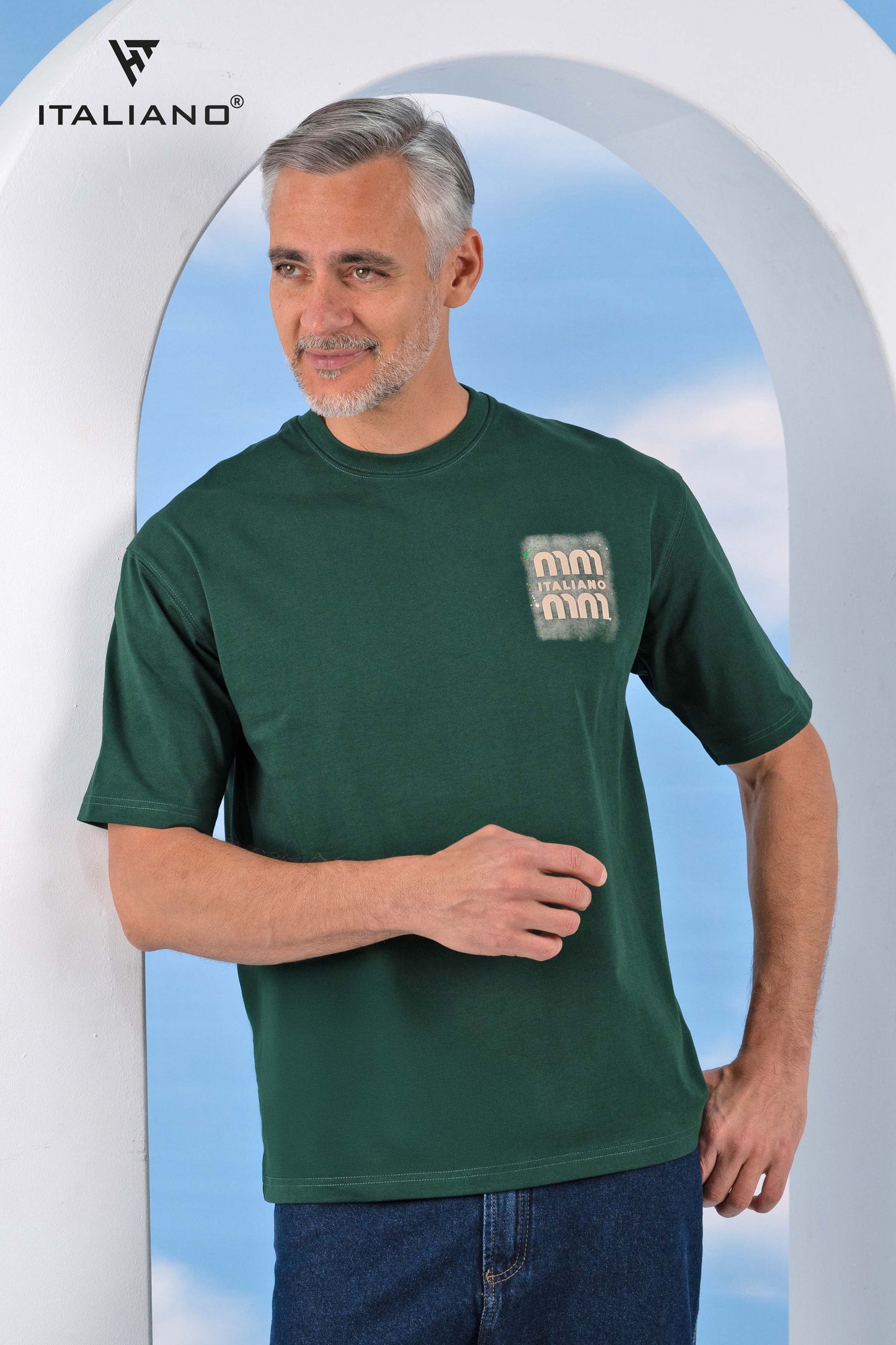 Men T-shirt Italiano over size 1092