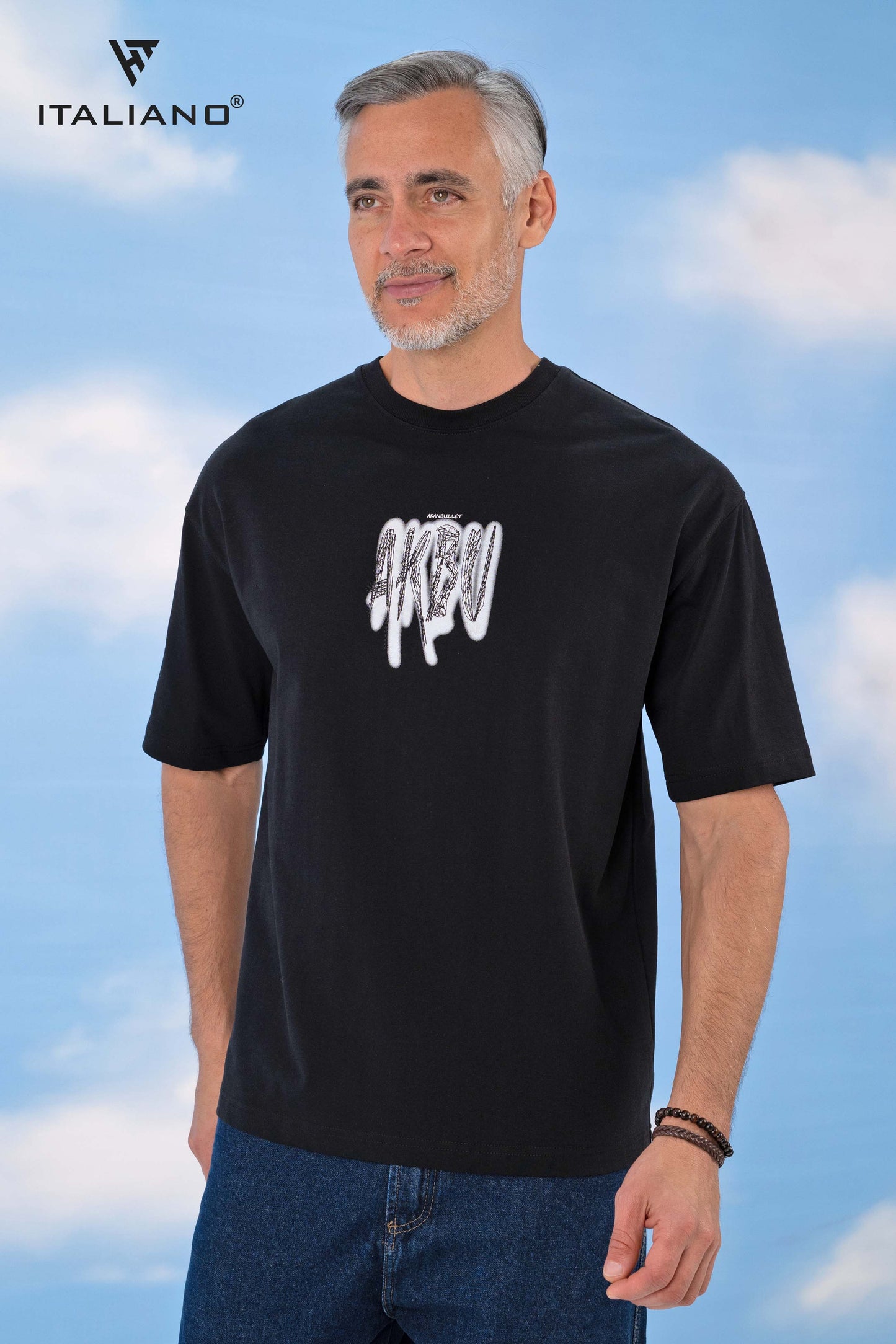 Men T-Shirt OverSize Italiano ITSH1090