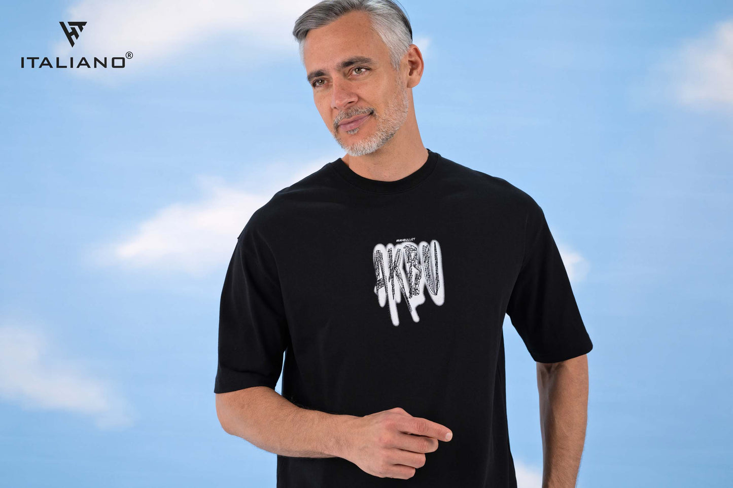 Men T-Shirt OverSize Italiano ITSH1090