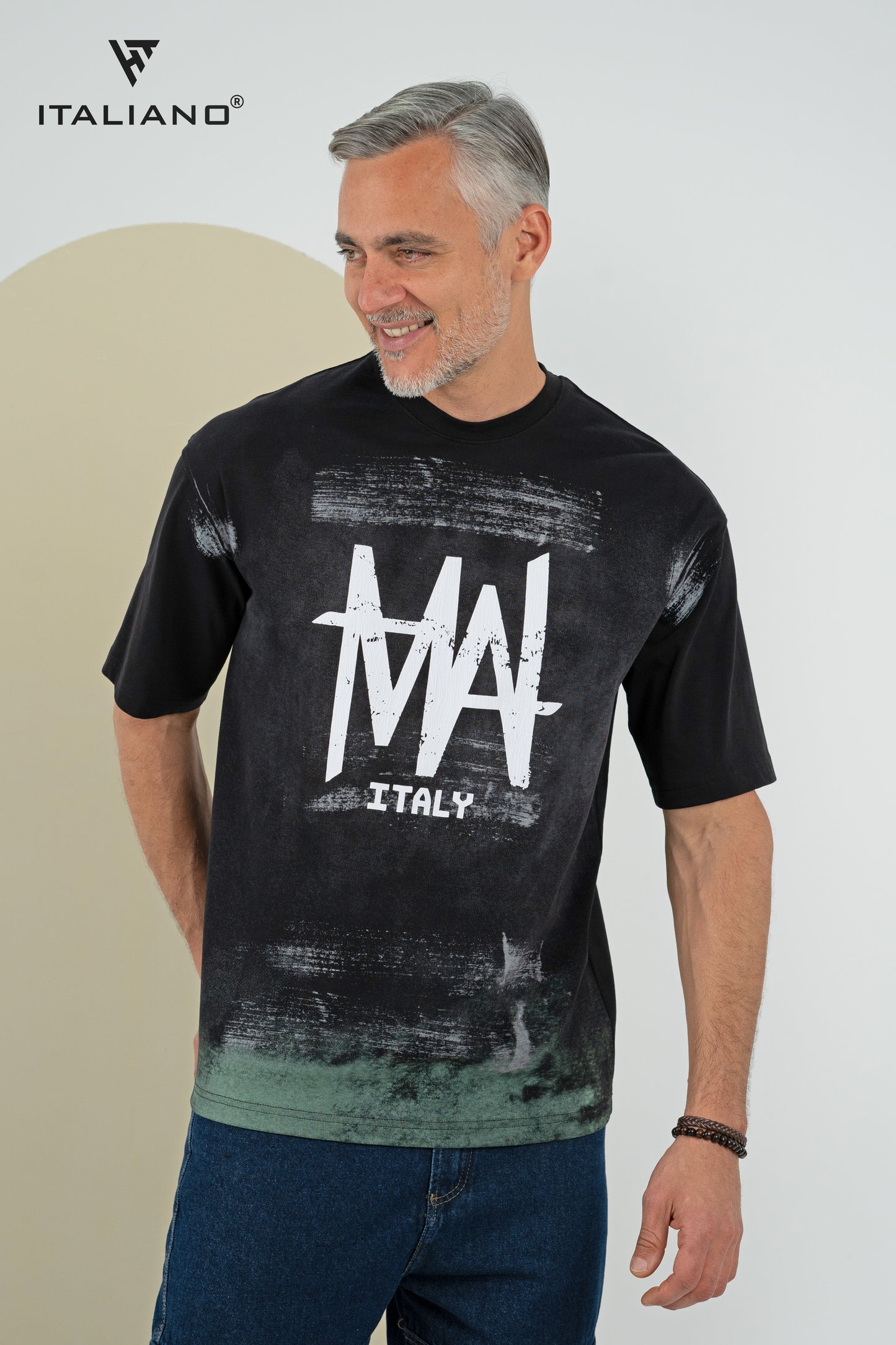 Men T-shirt Italiano over size 1082
