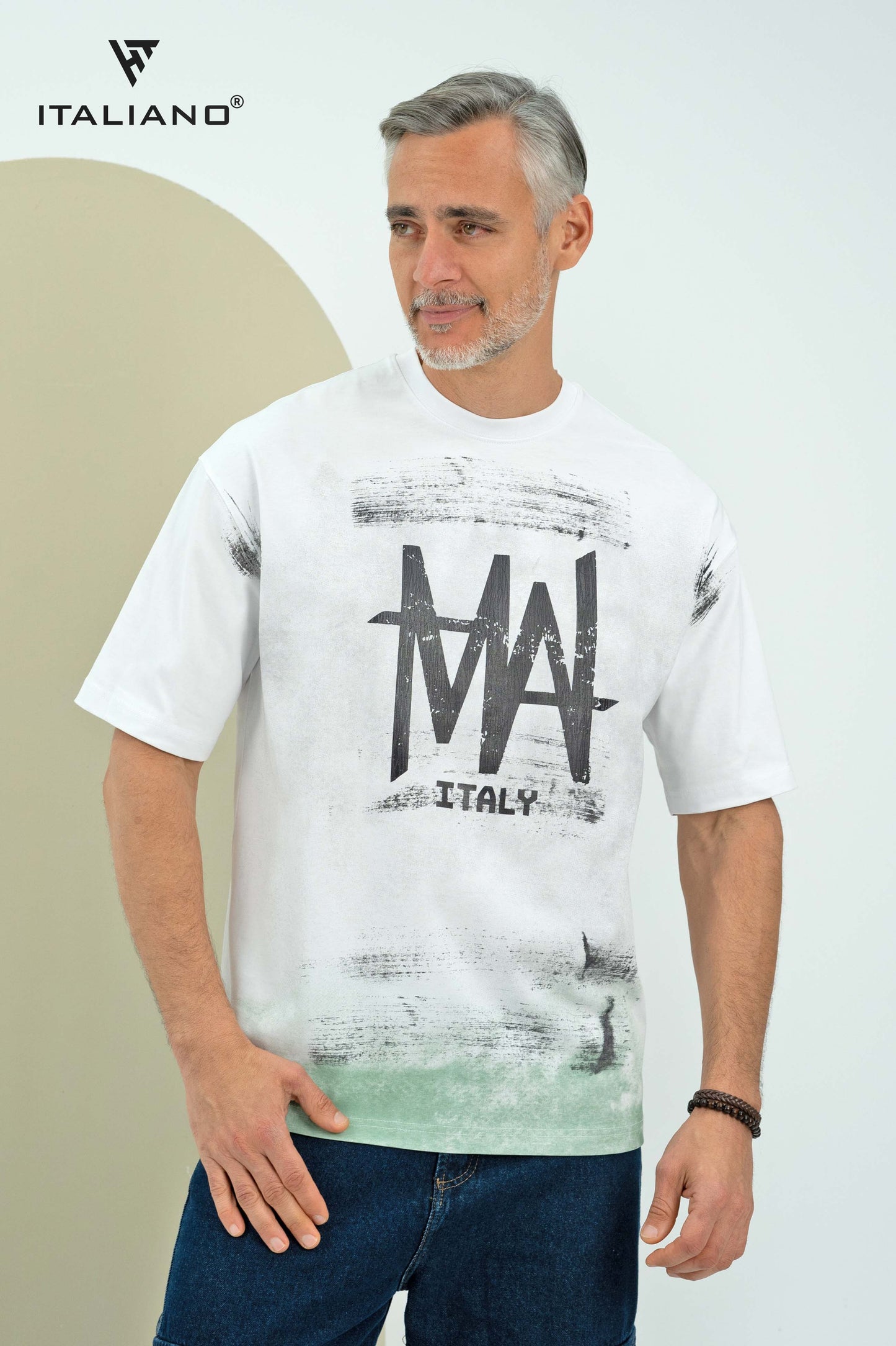 Men T-shirt Italiano over size 1082