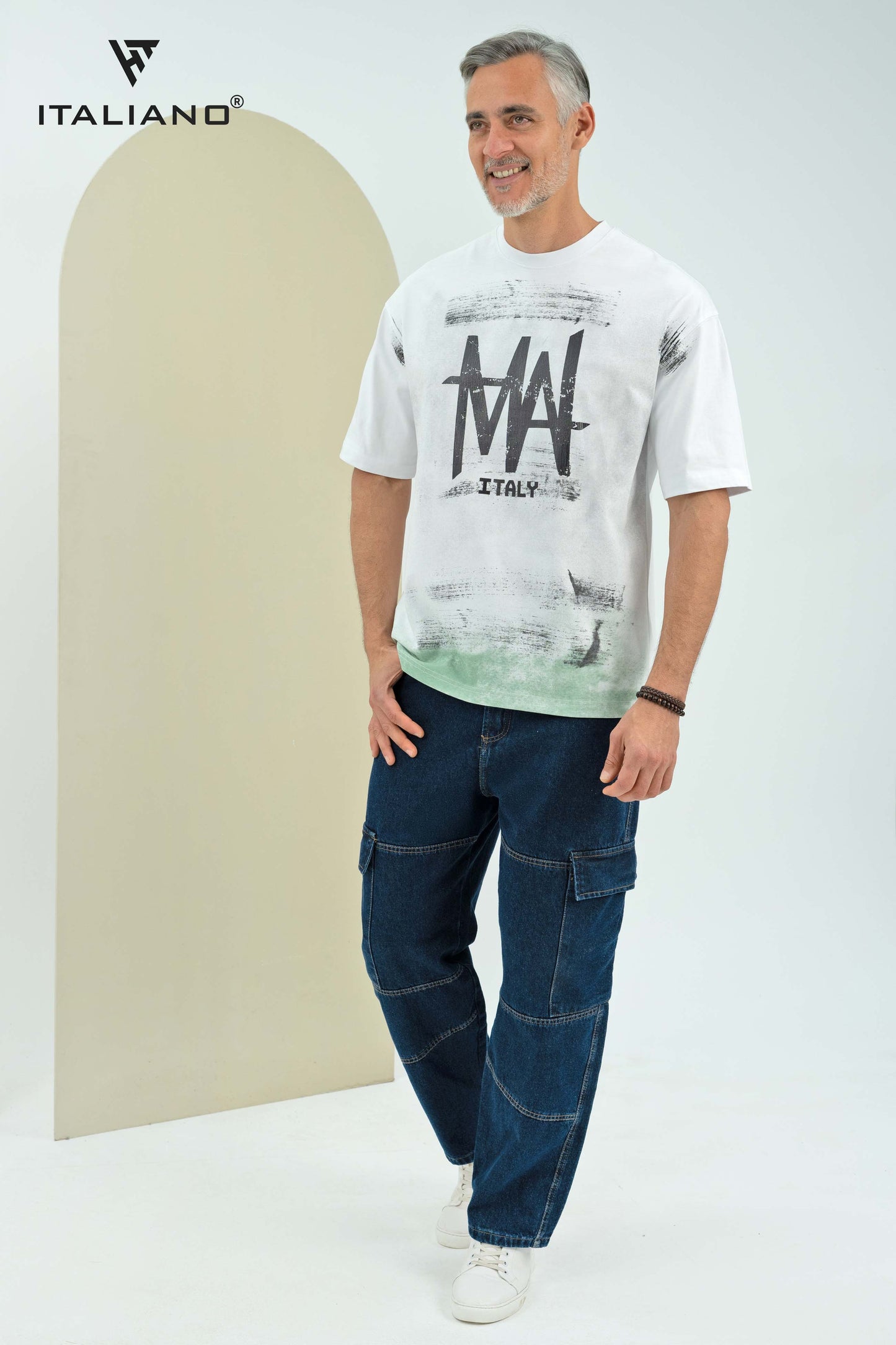 Men T-shirt Italiano over size 1082