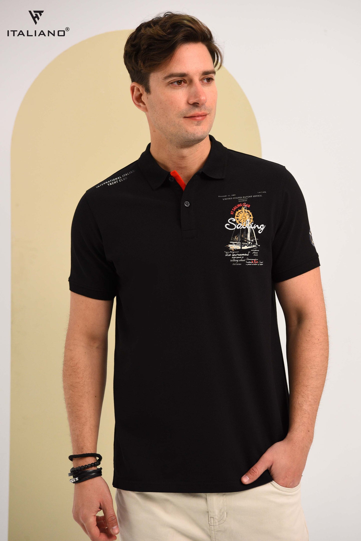 Men T-Shirt polo Italiano ITSH 107
