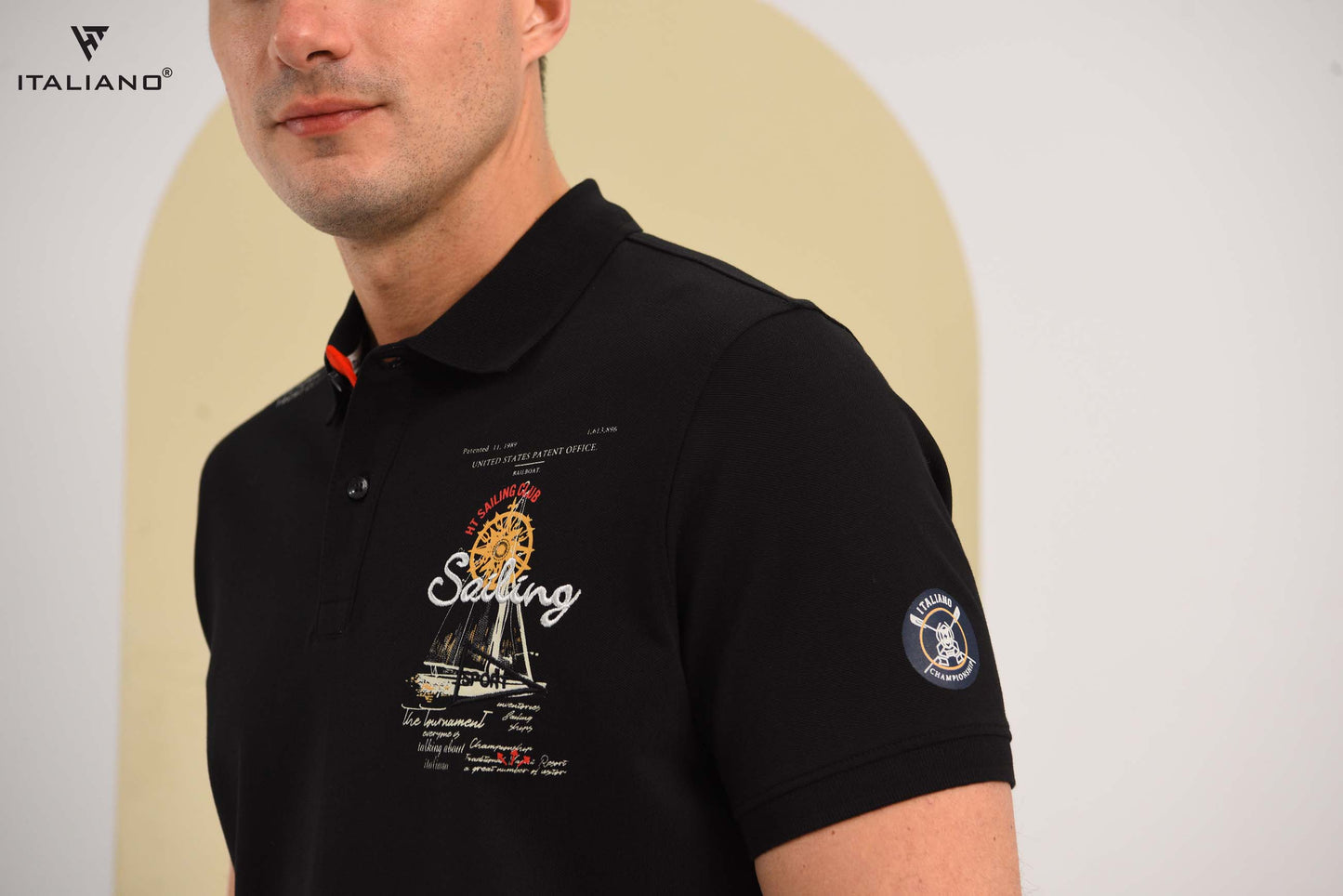 Men T-Shirt polo Italiano ITSH 107