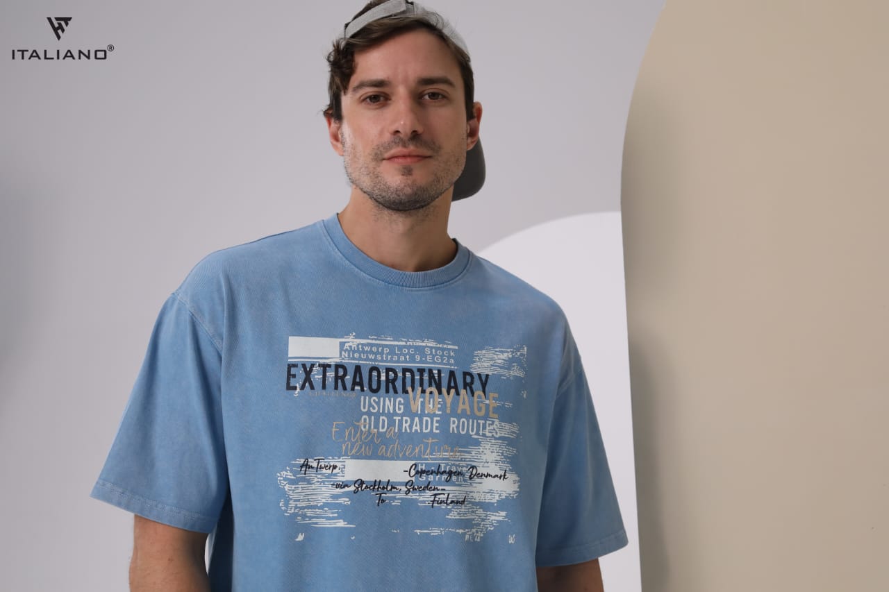 Men T-shirt Over size Italiano TS 342