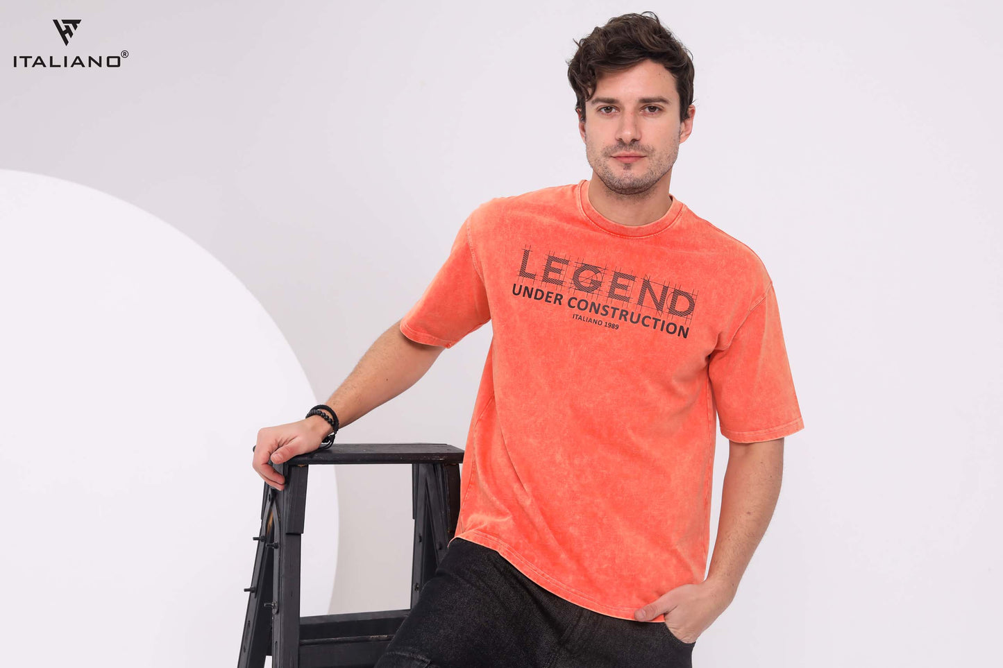 Men T-shirt Over size Italiano TS 344