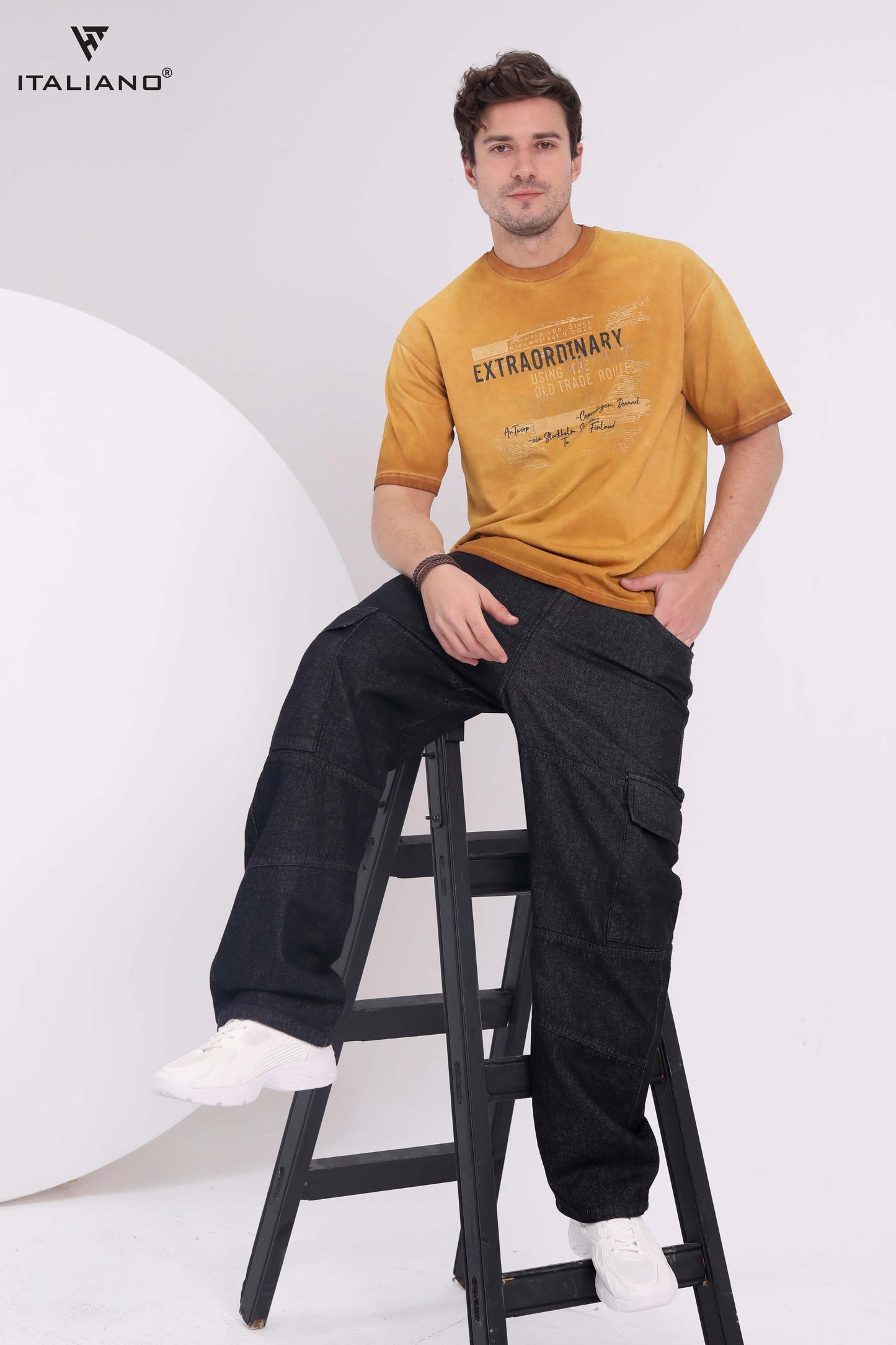Men T-shirt Over size Italiano TS 342