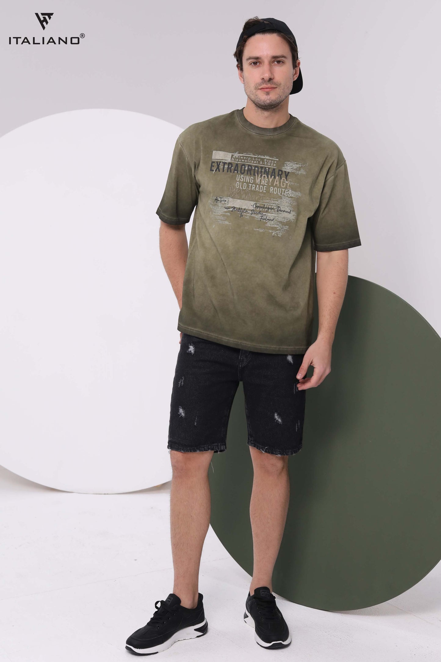 Men T-shirt Over size Italiano TS 342