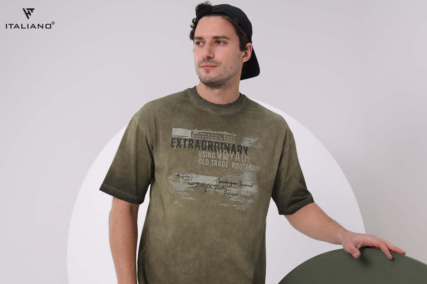 Men T-shirt Over size Italiano TS 342