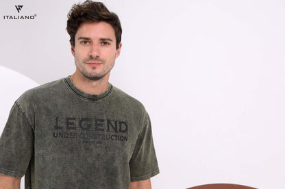 Men T-shirt Over size Italiano TS 344