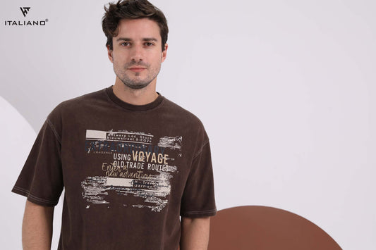 Men T-shirt Over size Italiano TS 342