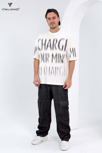 Men T-shirt Over size Italiano TS 276