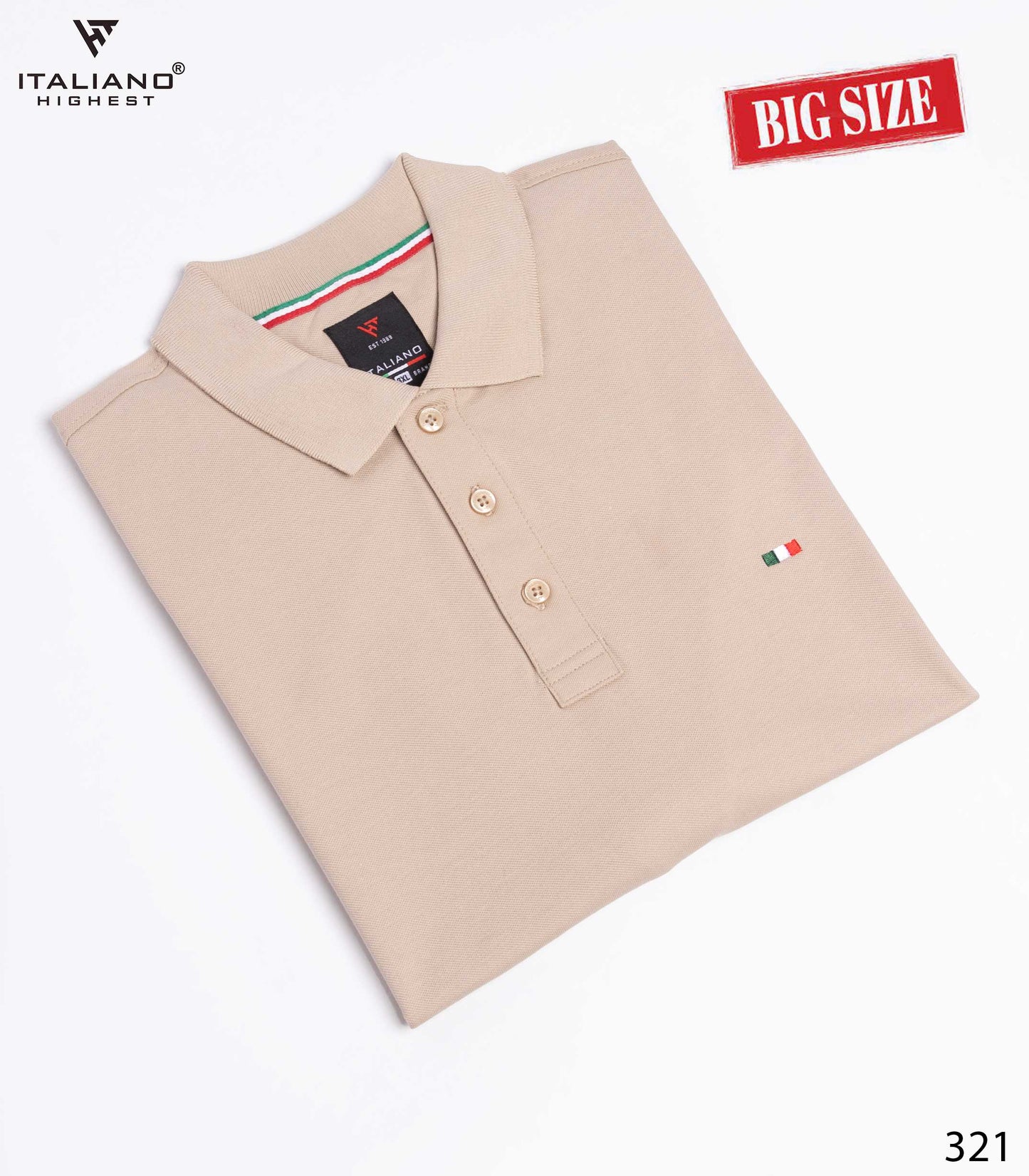 Men Polo Bigsize T-Shirt Italiano ITSH321
