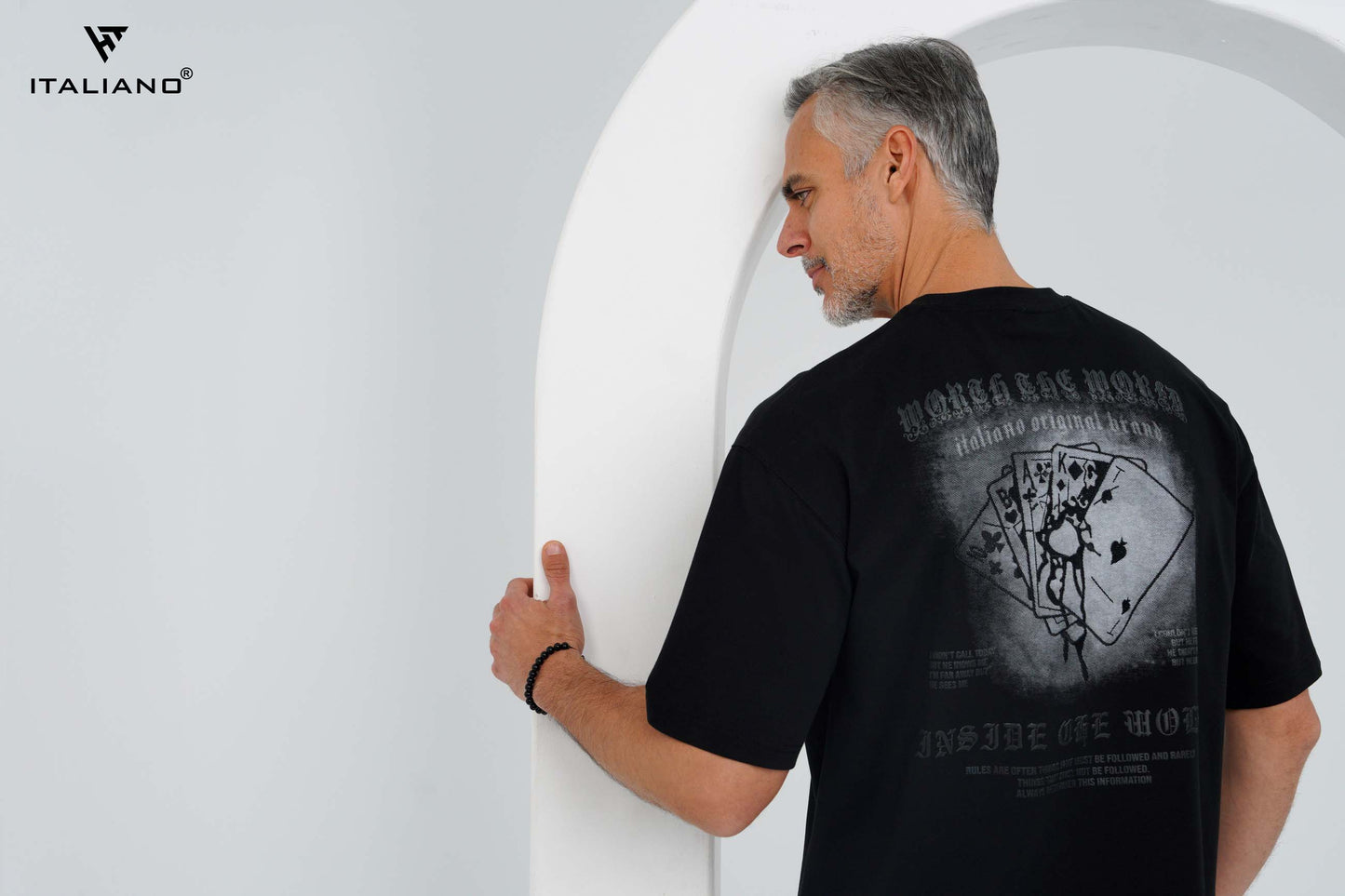 Men T-shirt Over size Italiano TS 1129