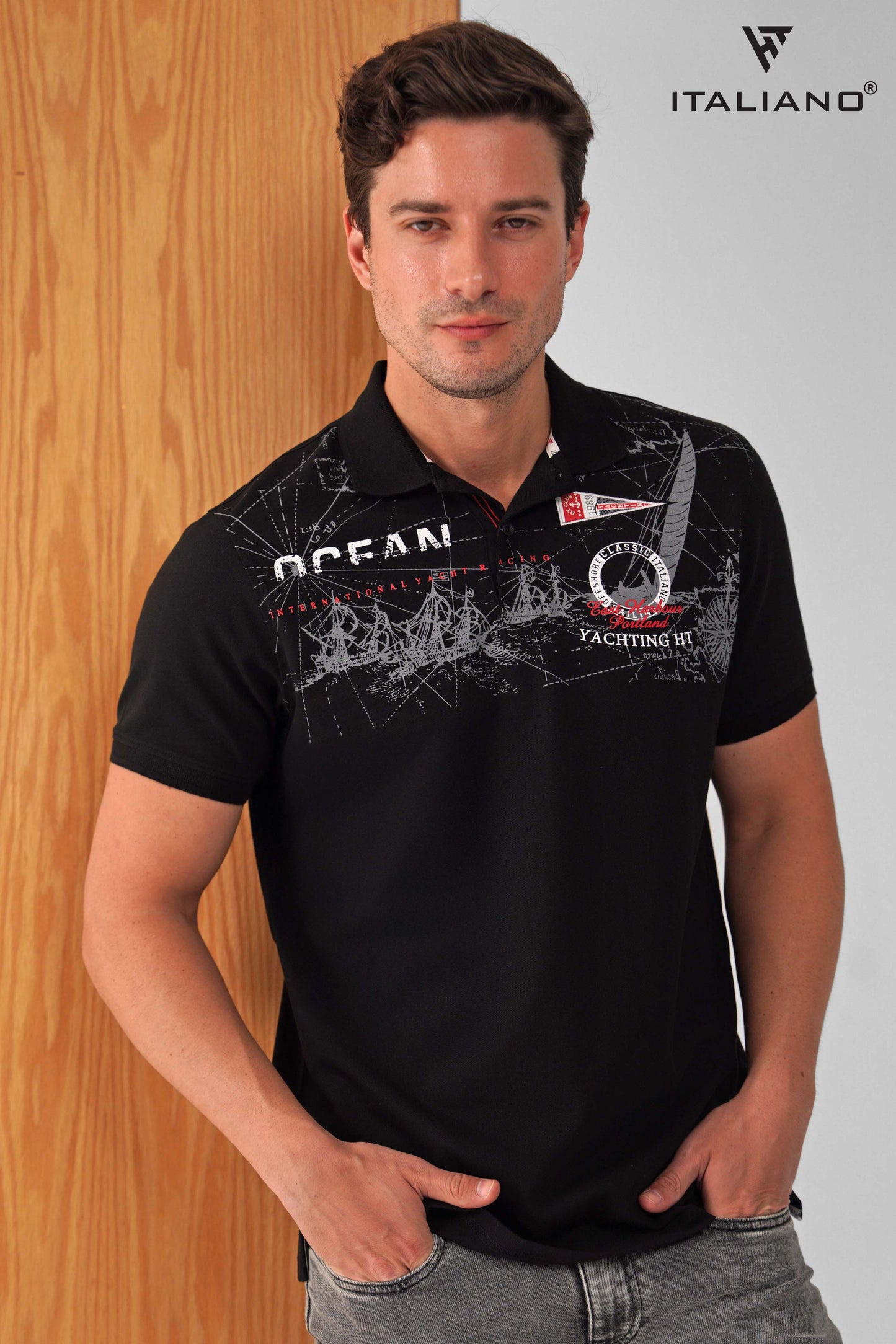 Men T-Shirt polo Italiano ITSH 284