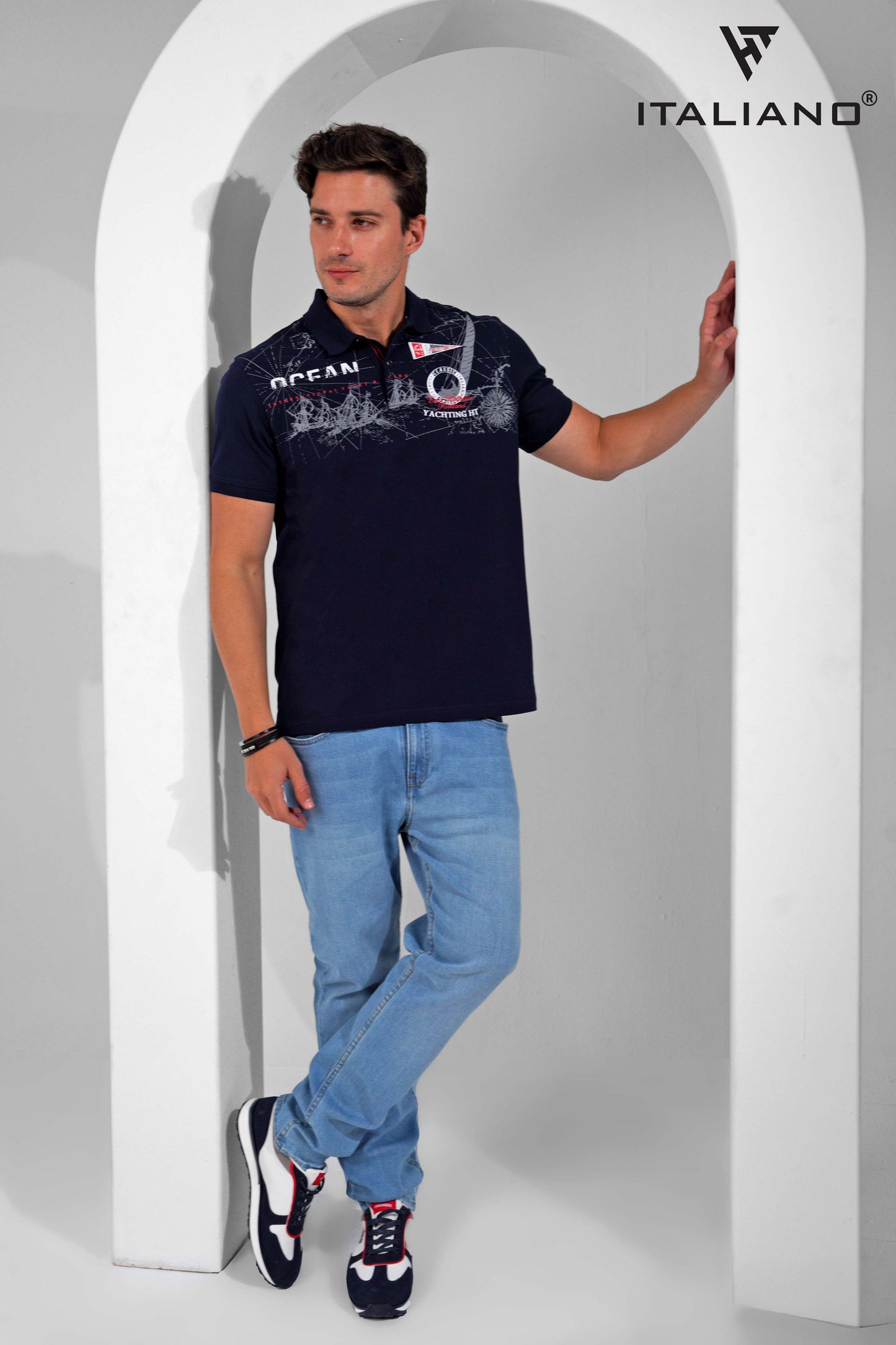 Men T-Shirt polo Italiano ITSH 284