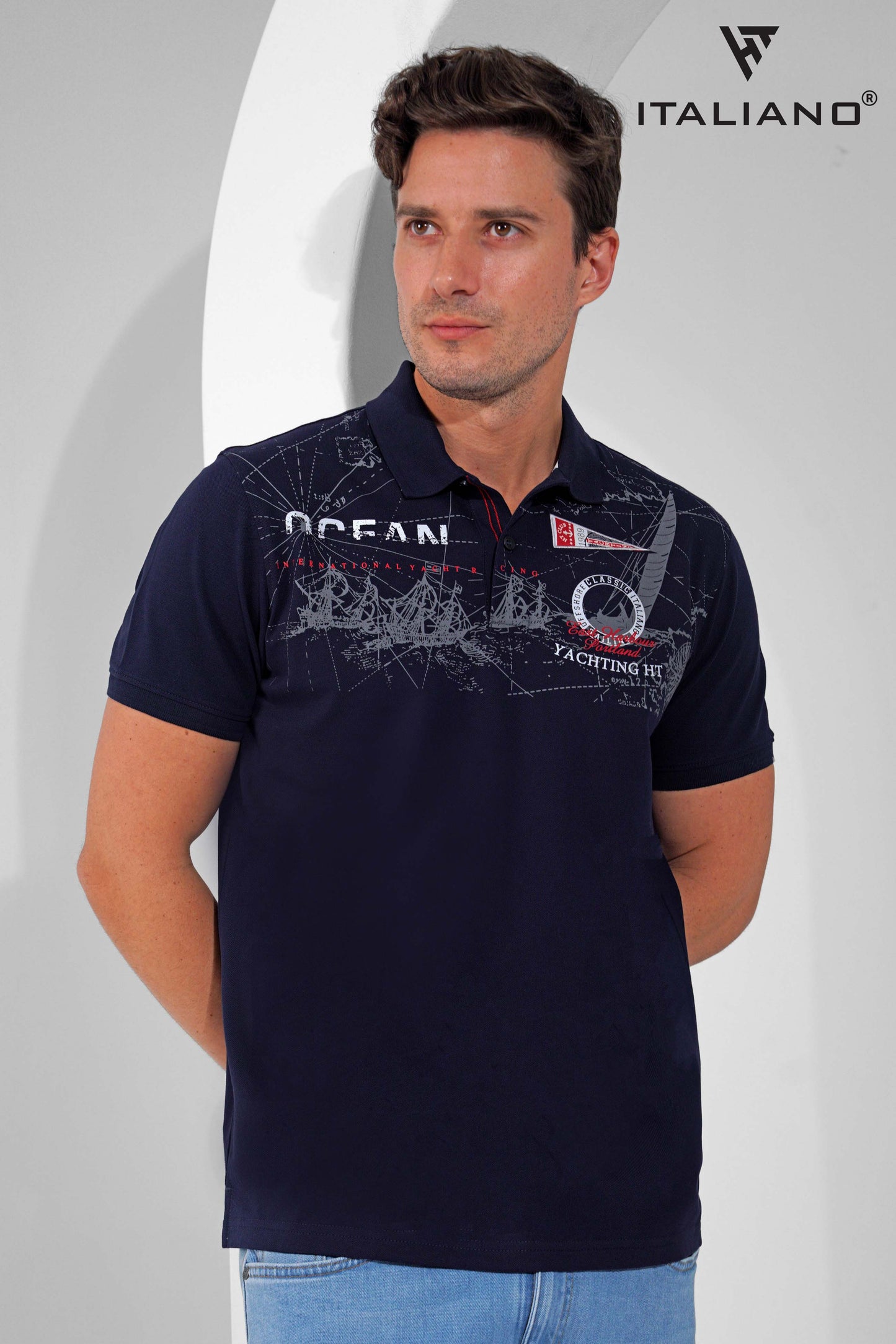 Men T-Shirt polo Italiano ITSH 284