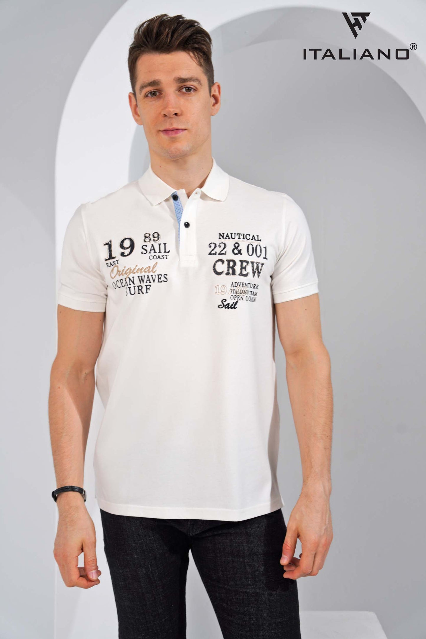 Men T-Shirt Polo Italiano ITSH08