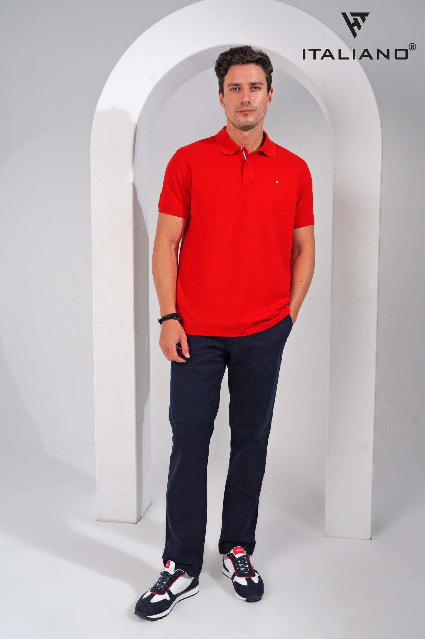 Men T-Shirt Polo Italiano ITSH320