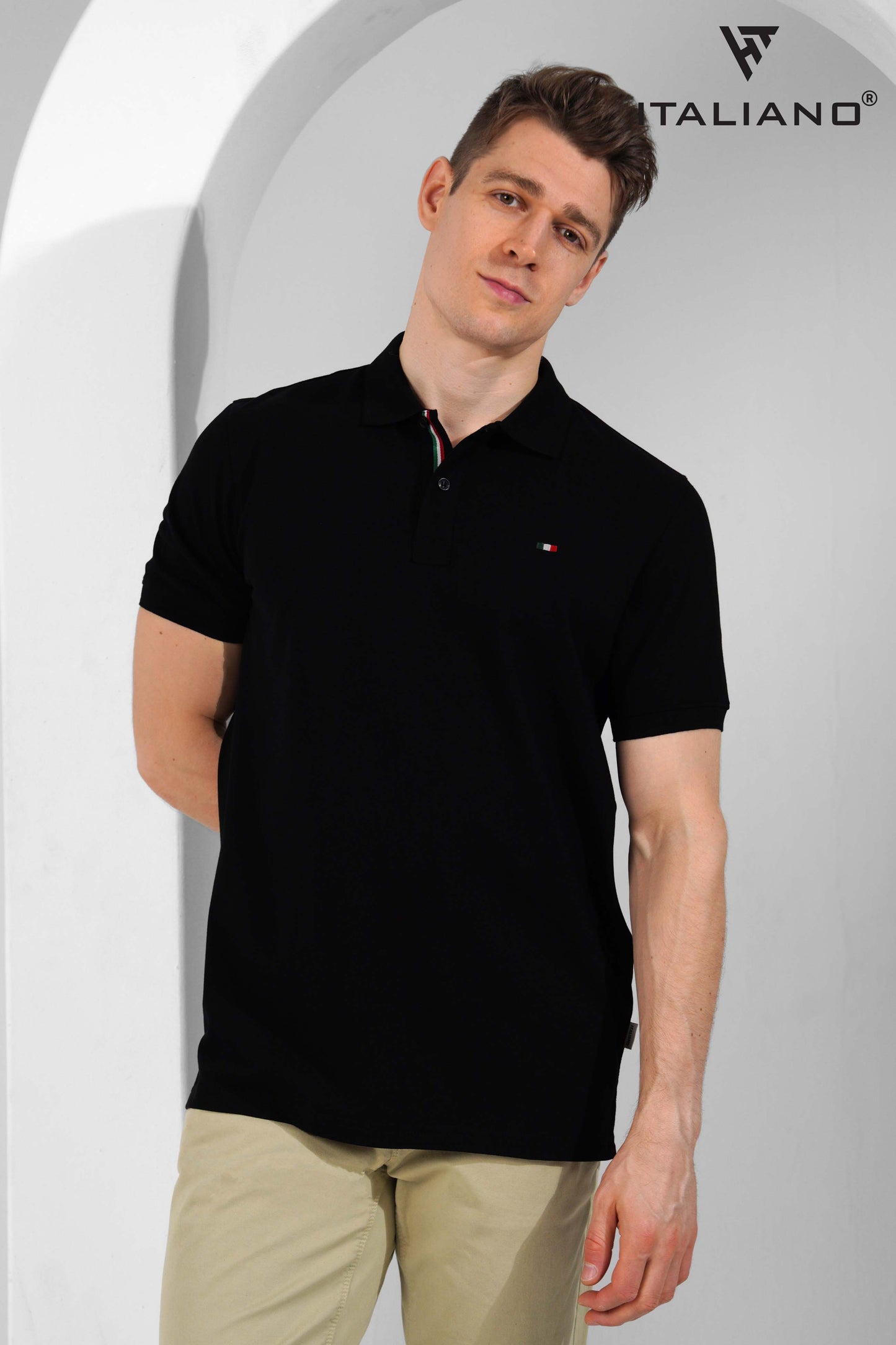 Men T-Shirt Polo Italiano ITSH320