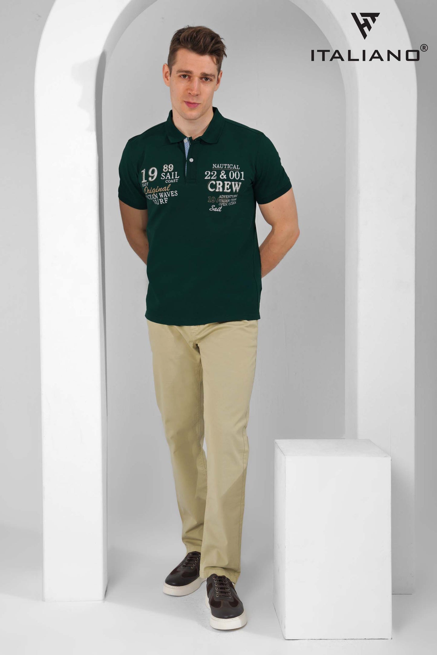 Men T-Shirt Polo Italiano ITSH08