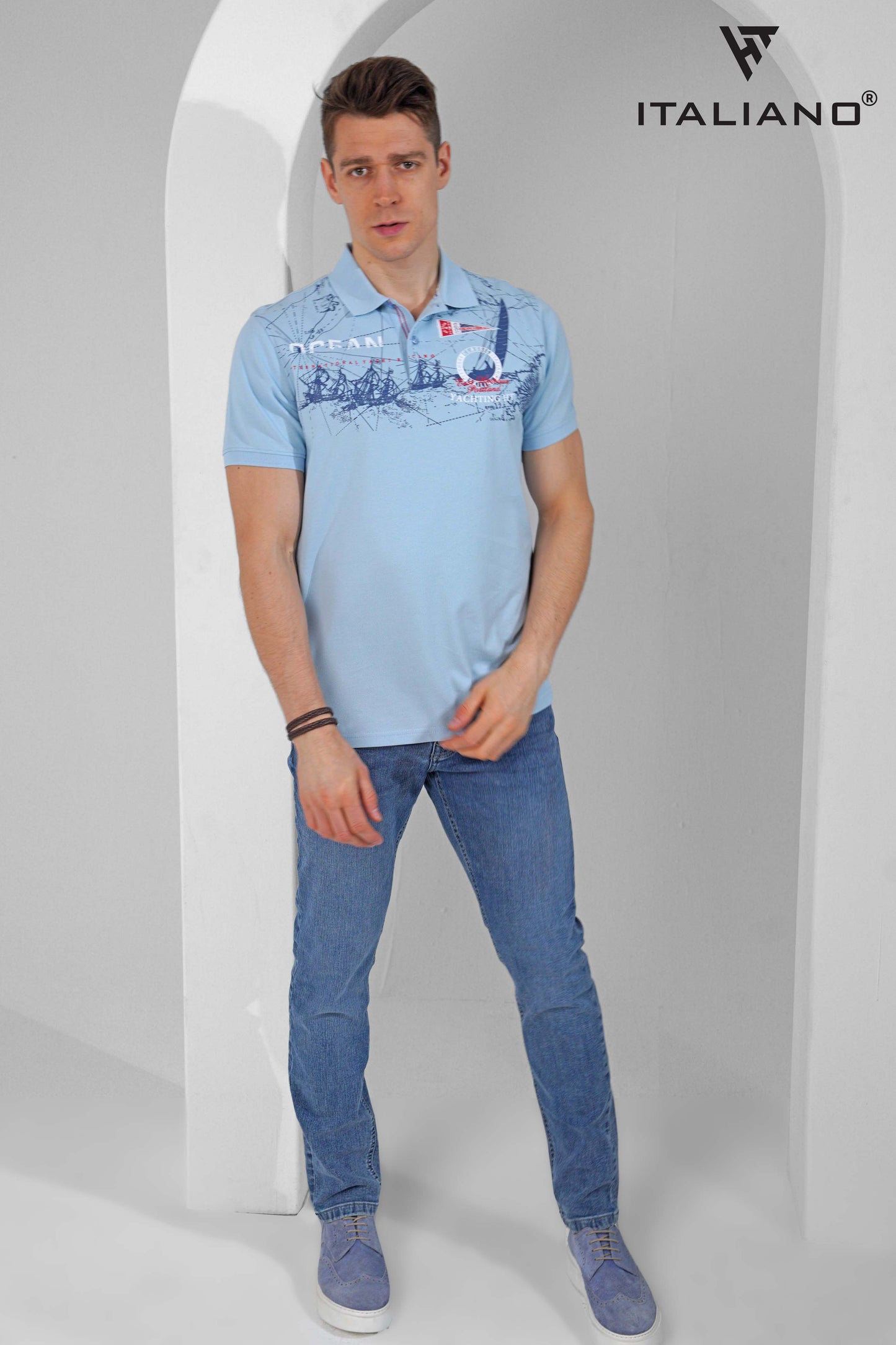 Men T-Shirt polo Italiano ITSH 284
