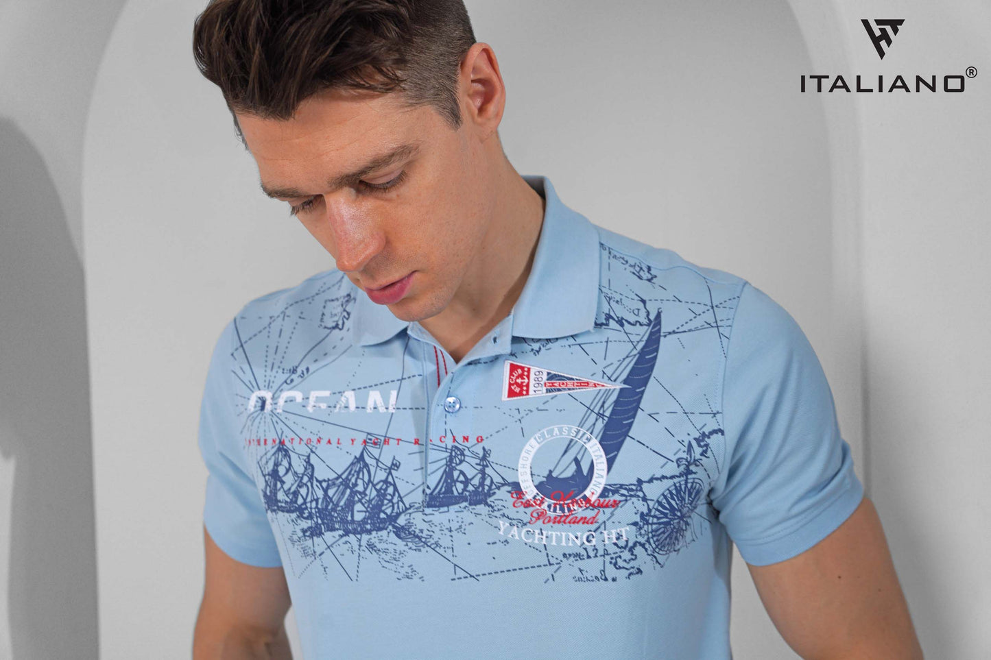 Men T-Shirt polo Italiano ITSH 284