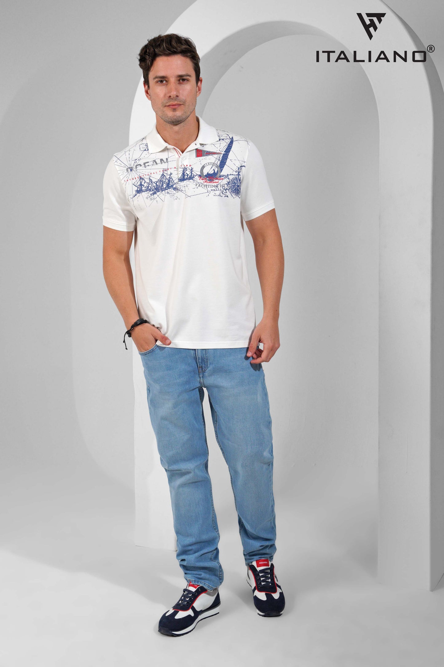 Men T-Shirt polo Italiano ITSH 284
