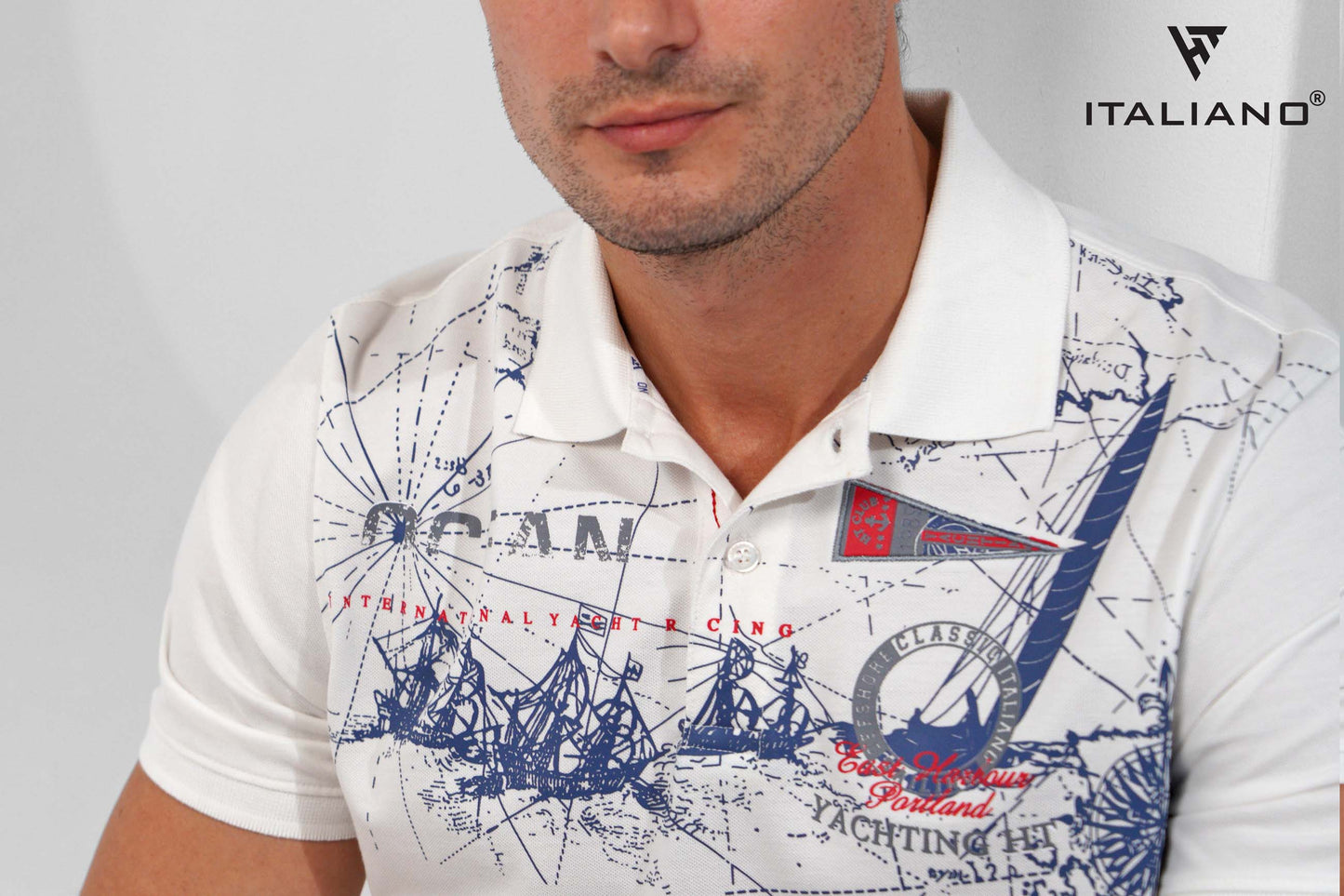 Men T-Shirt polo Italiano ITSH 284