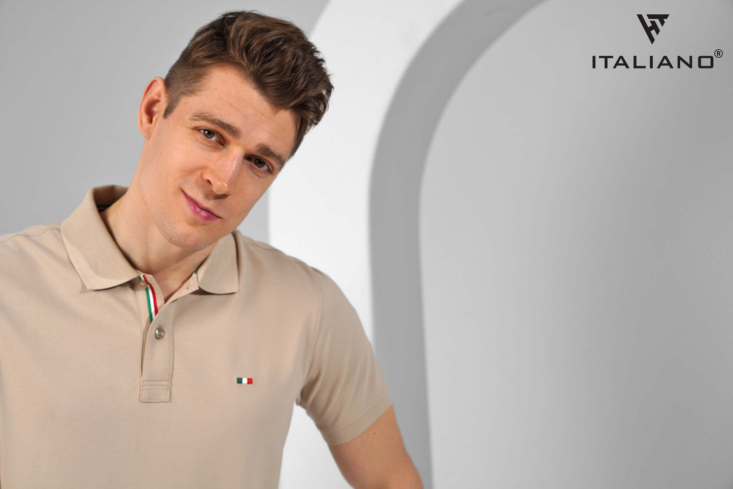 Men T-Shirt Polo Italiano ITSH320