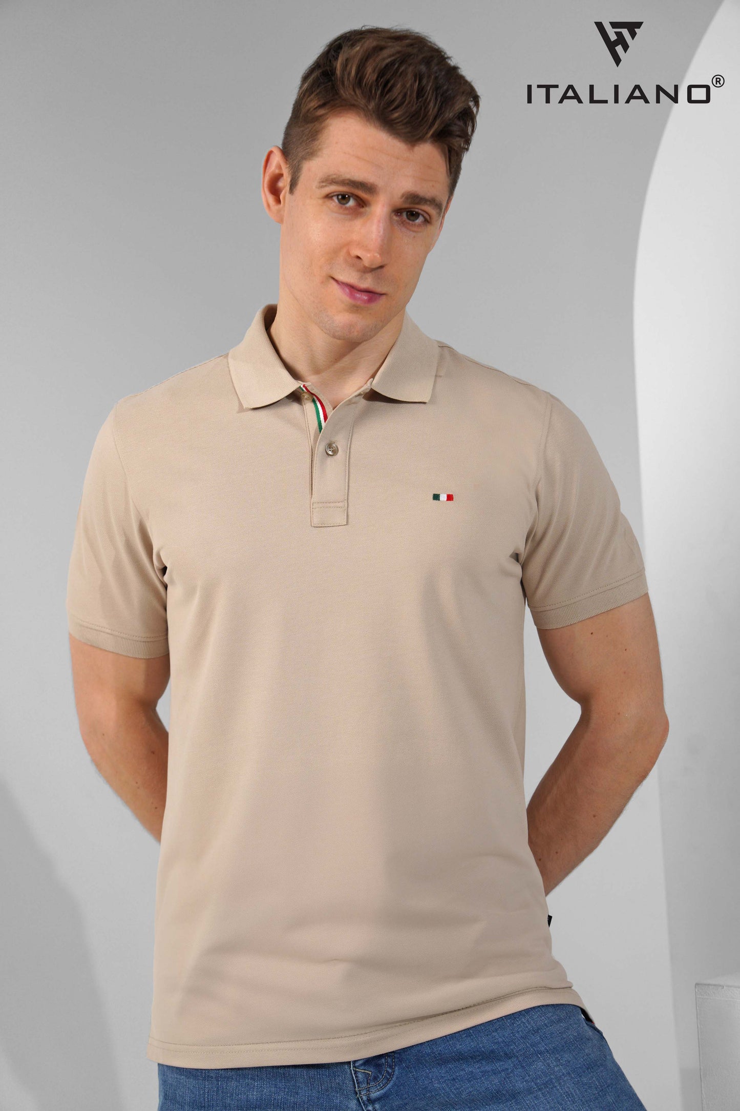 Men T-Shirt Polo Italiano ITSH320