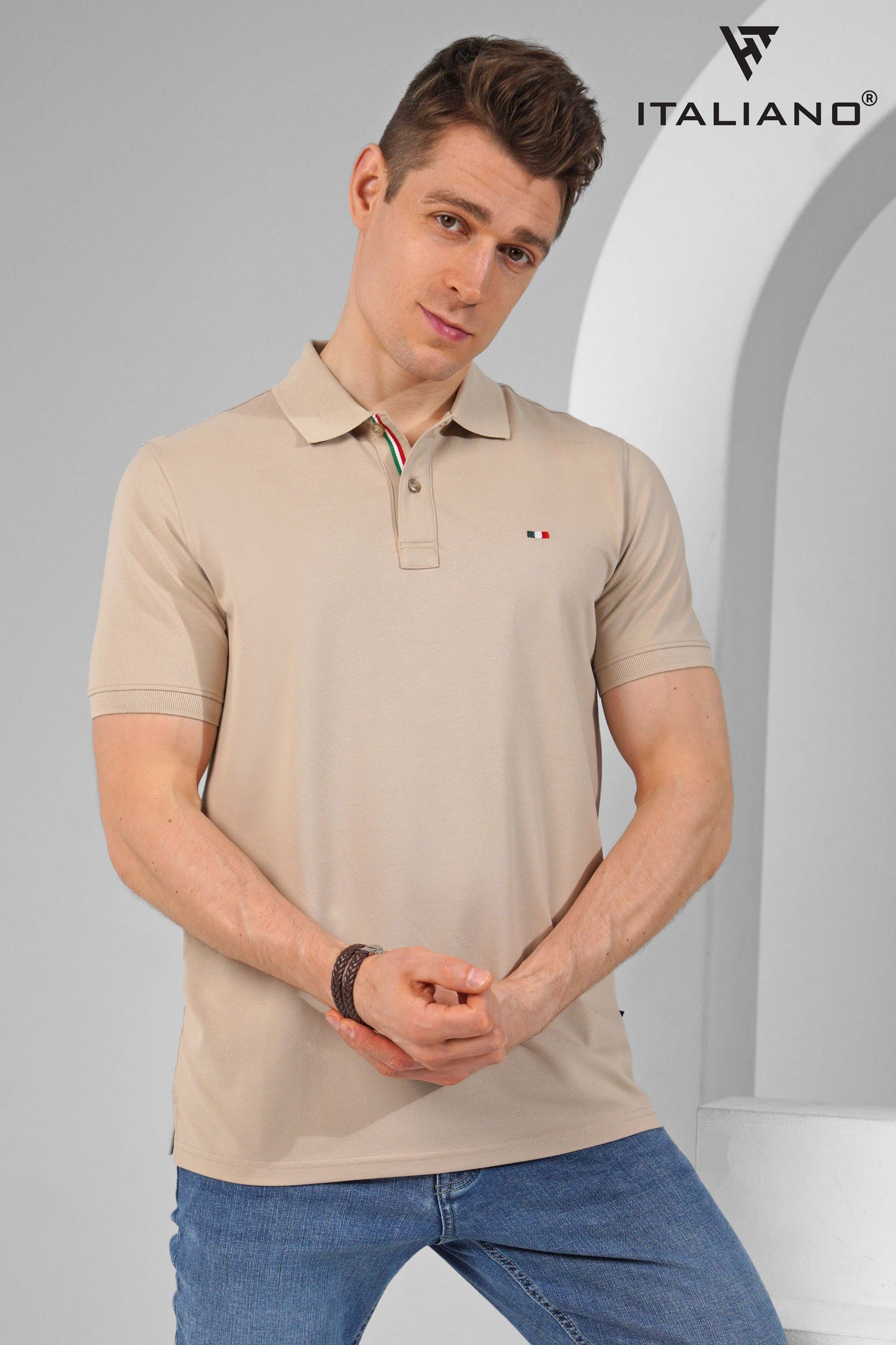 Men T-Shirt Polo Italiano ITSH320