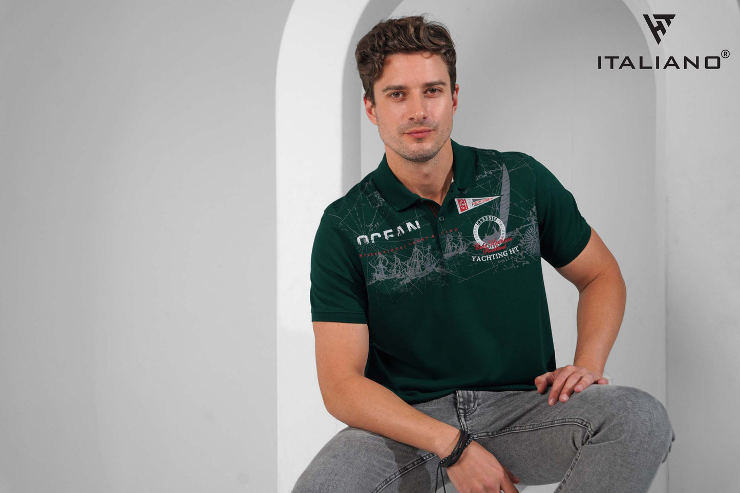 Men T-Shirt polo Italiano ITSH 284