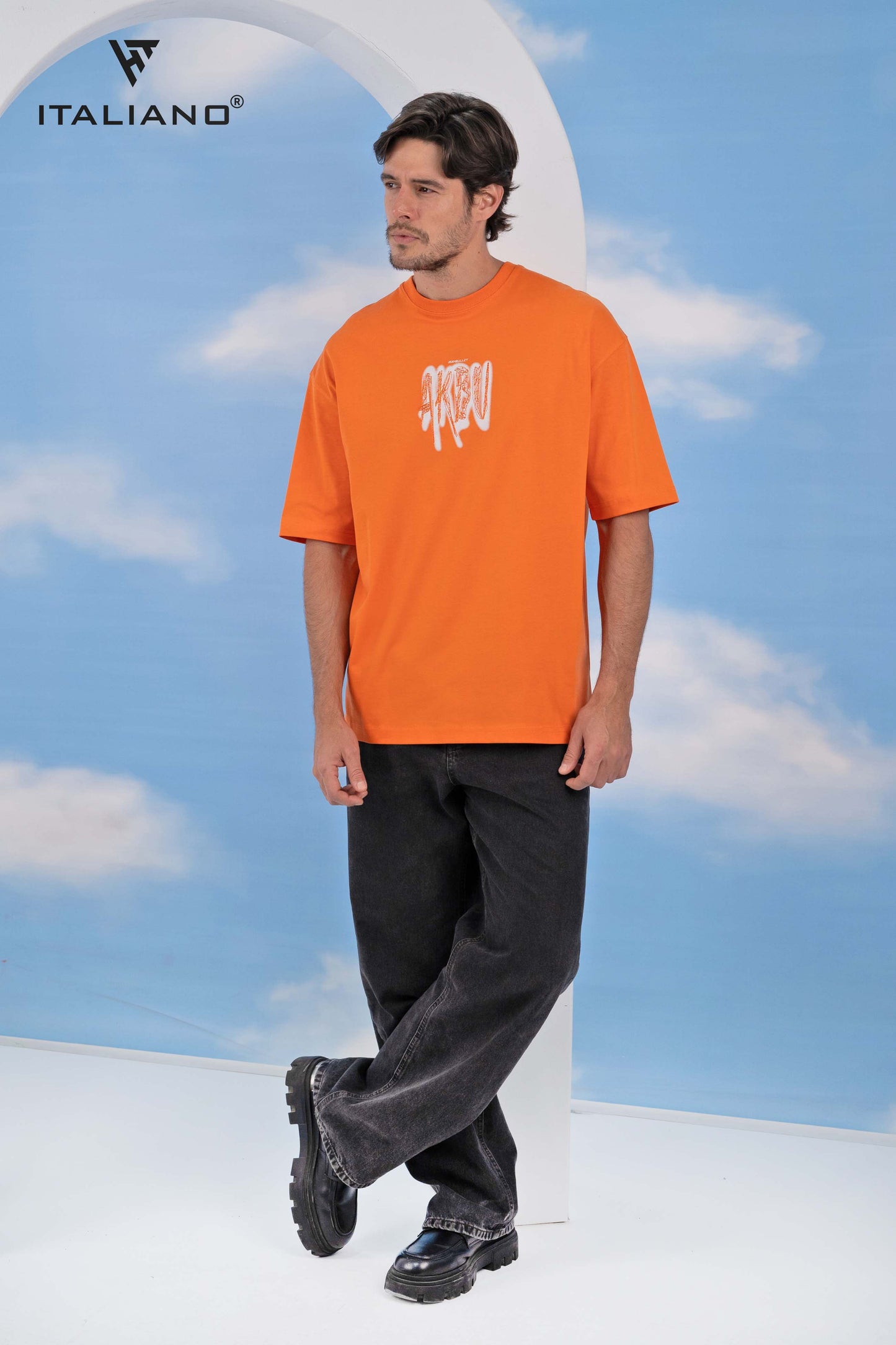 Men T-Shirt OverSize Italiano ITSH1090