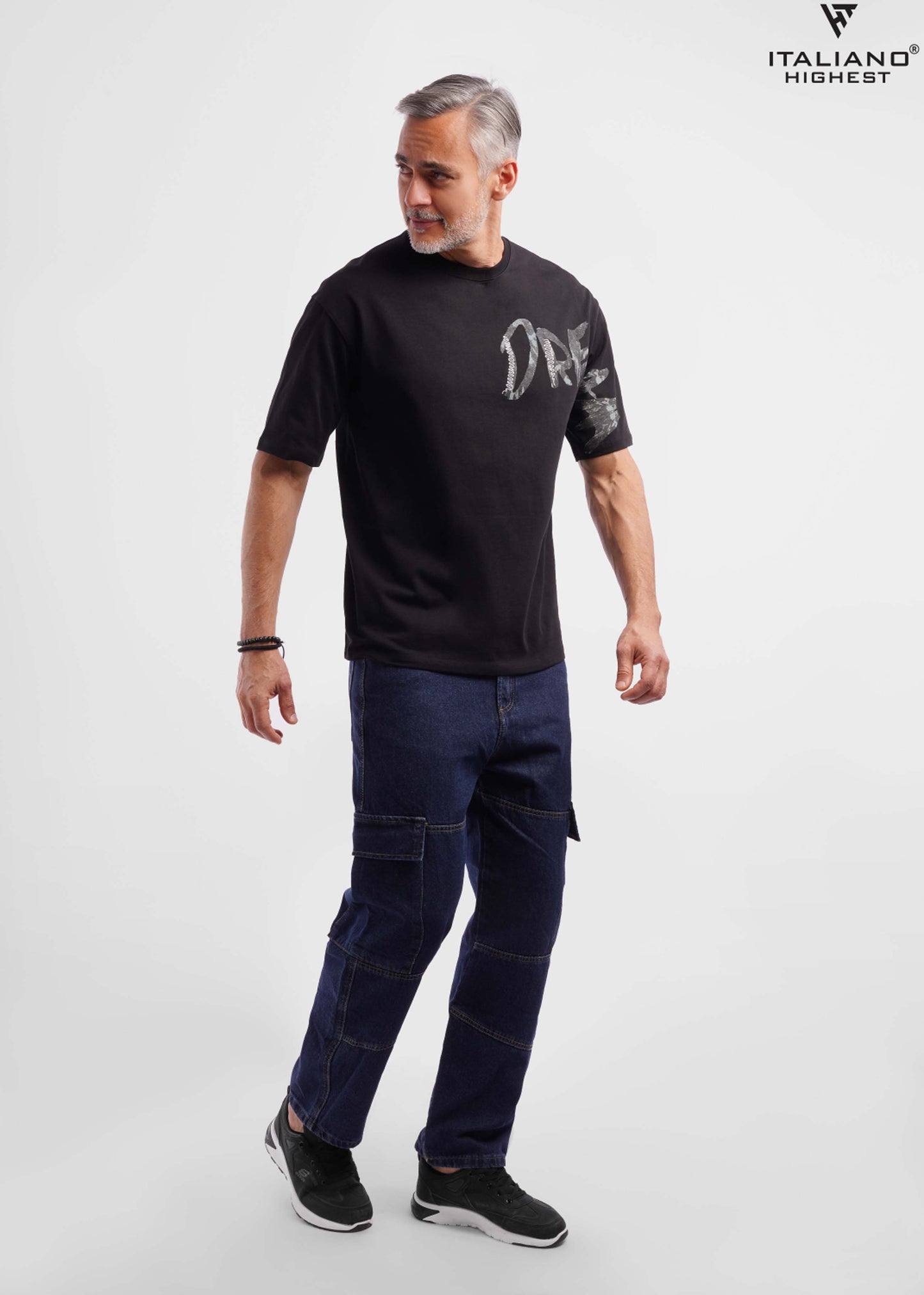 Men T-shirt Over size Italiano TS 1017