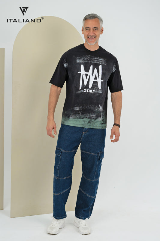 Men T-shirt Italiano over size  1082