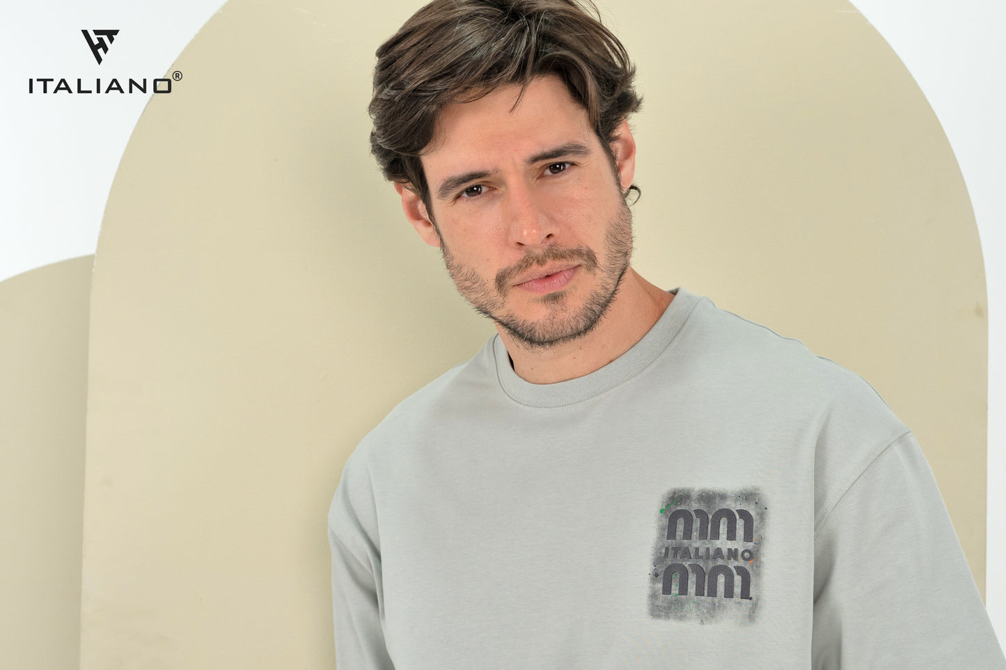 Men T-shirt Italiano over size 1092