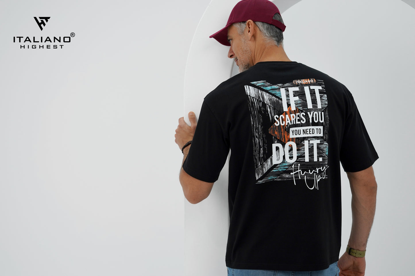 Men T-Shirt OverSize Italiano ITSH 1160